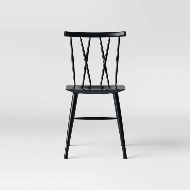 Becket Metal X Back Dining Chair Black - Project 62™