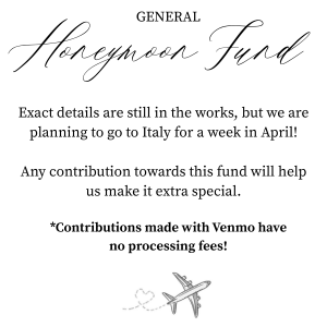 Honeymoon Fund - Venmo Option