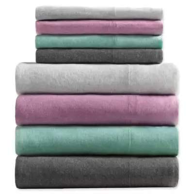 Urban Habitat Heathered Jersey Queen Sheet Set in Light Grey