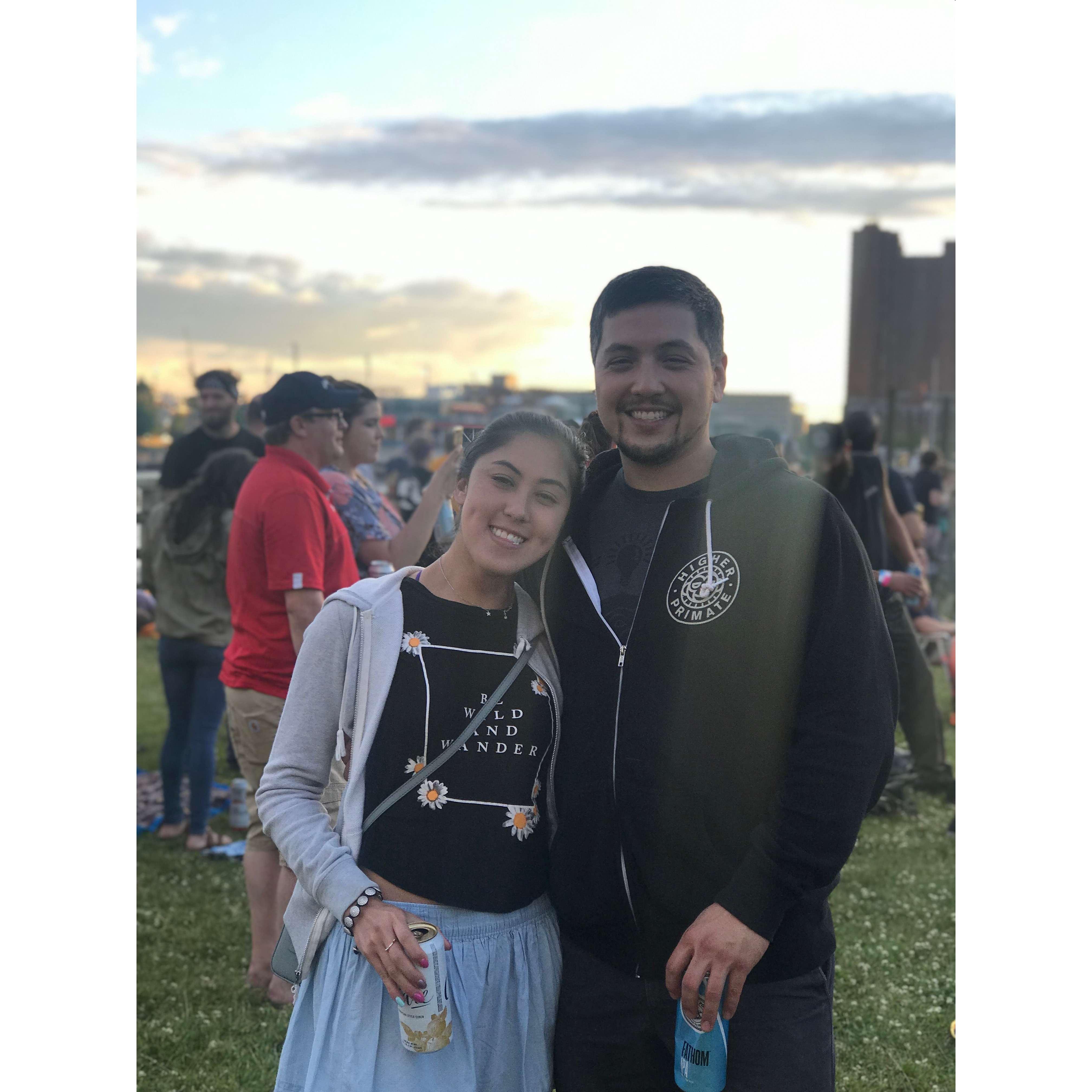 Our first double date (with Hayley and Dan), Slightly Stoopid concert @ Pier 6