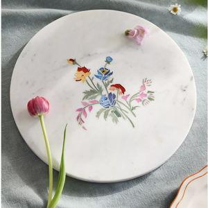 Bouquet Inlay Marble Serving Board
