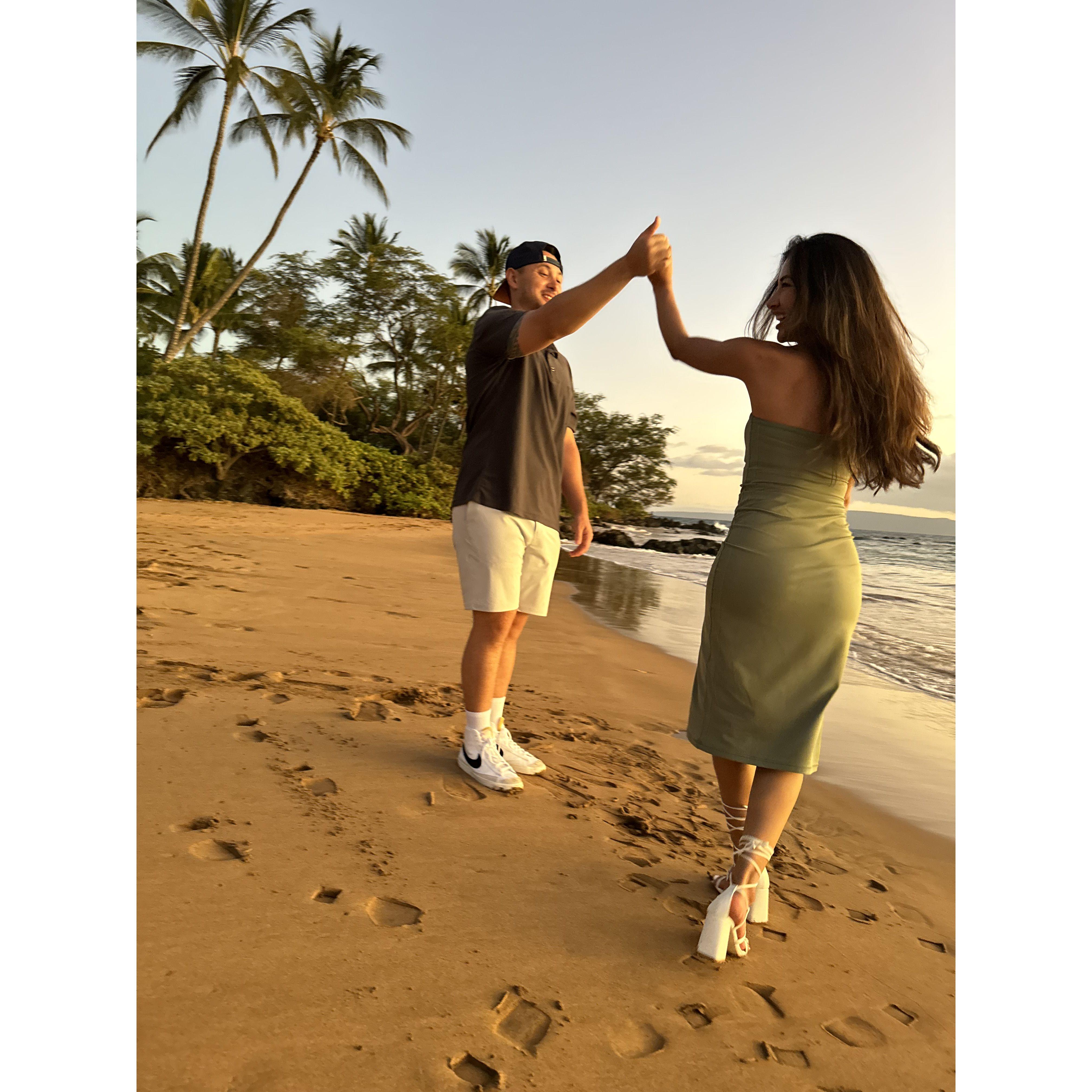 the day of our engagement on Maui
