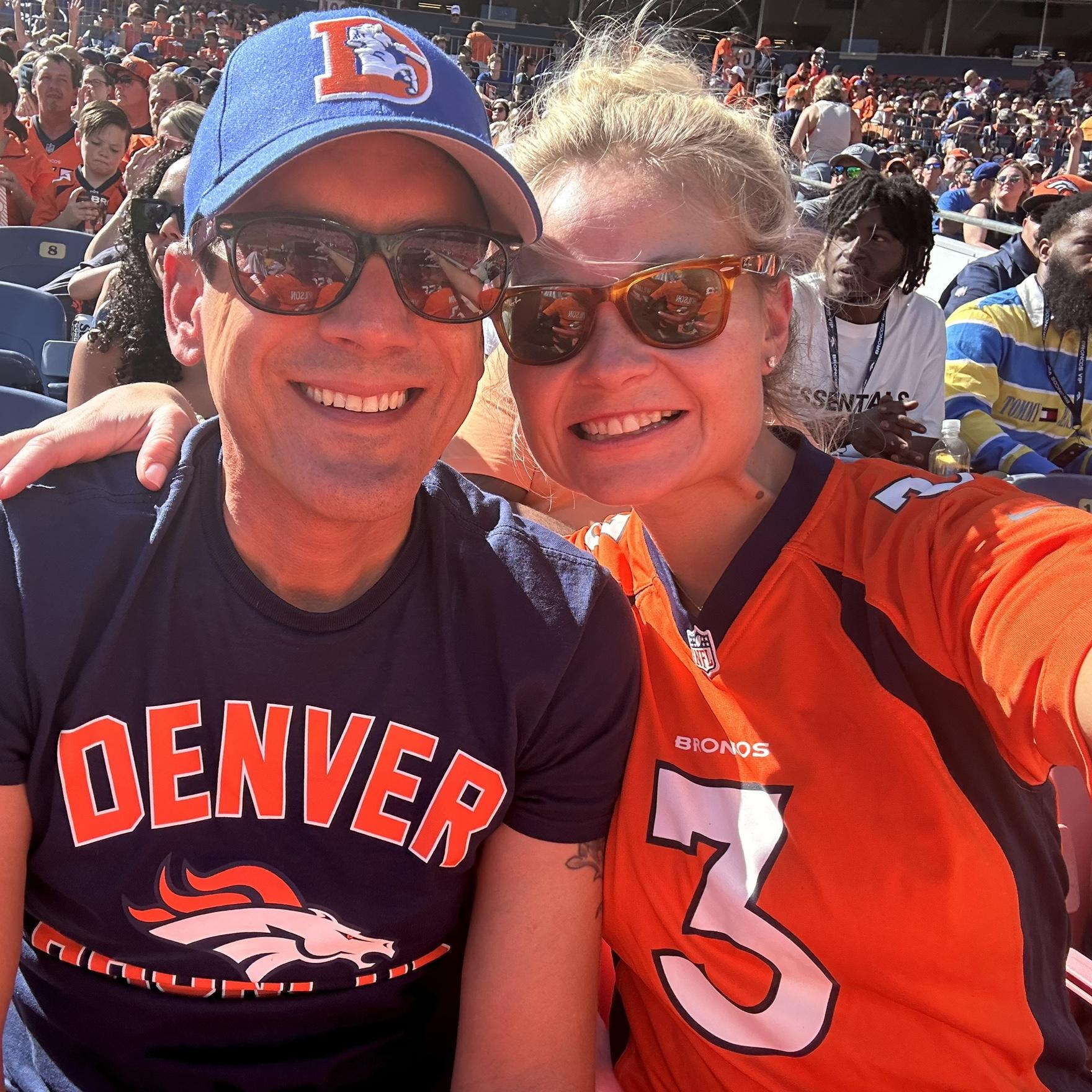 Our new annual tradition - Broncos Game 2023 in Denver, CO