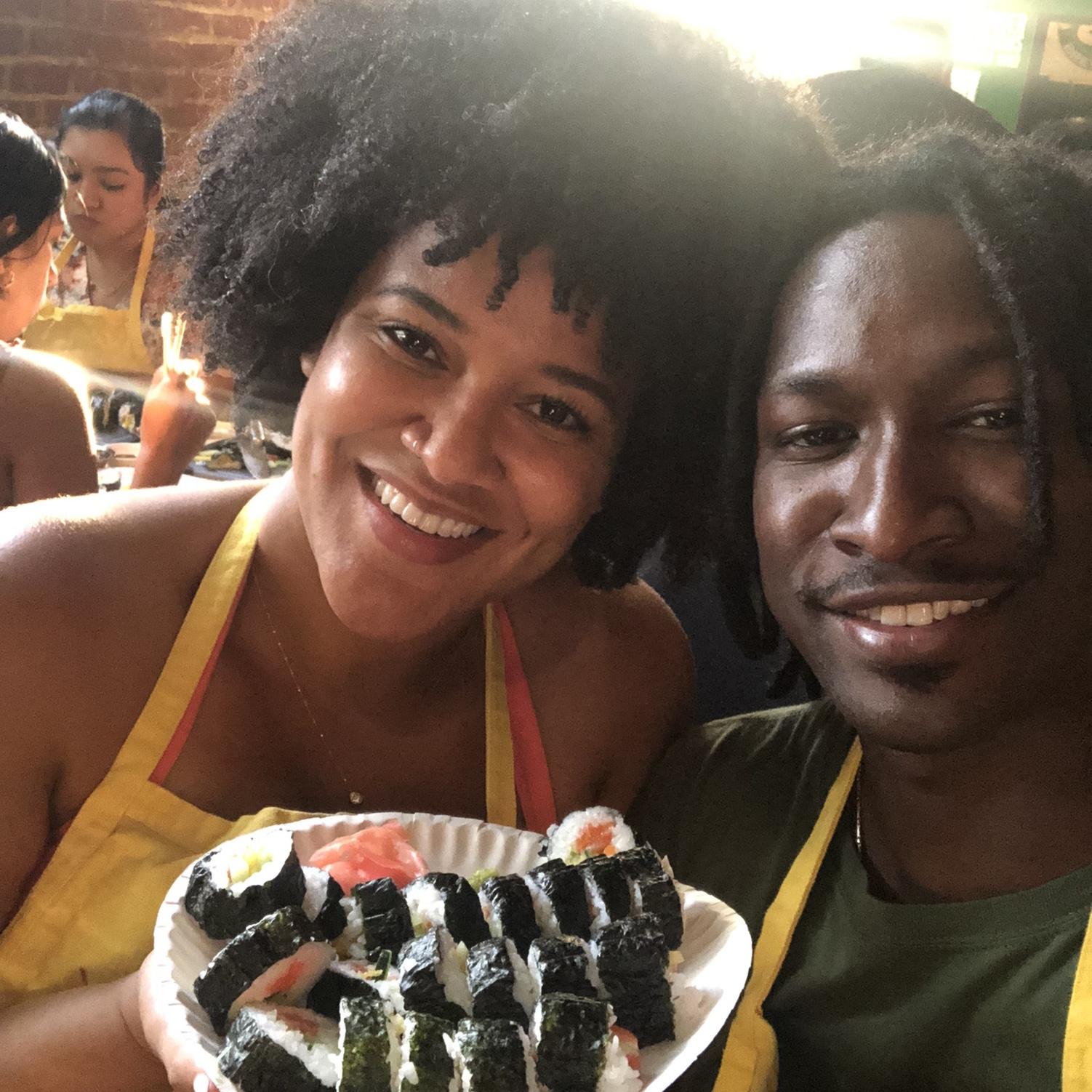 Cooking class! We are sushi-making pros