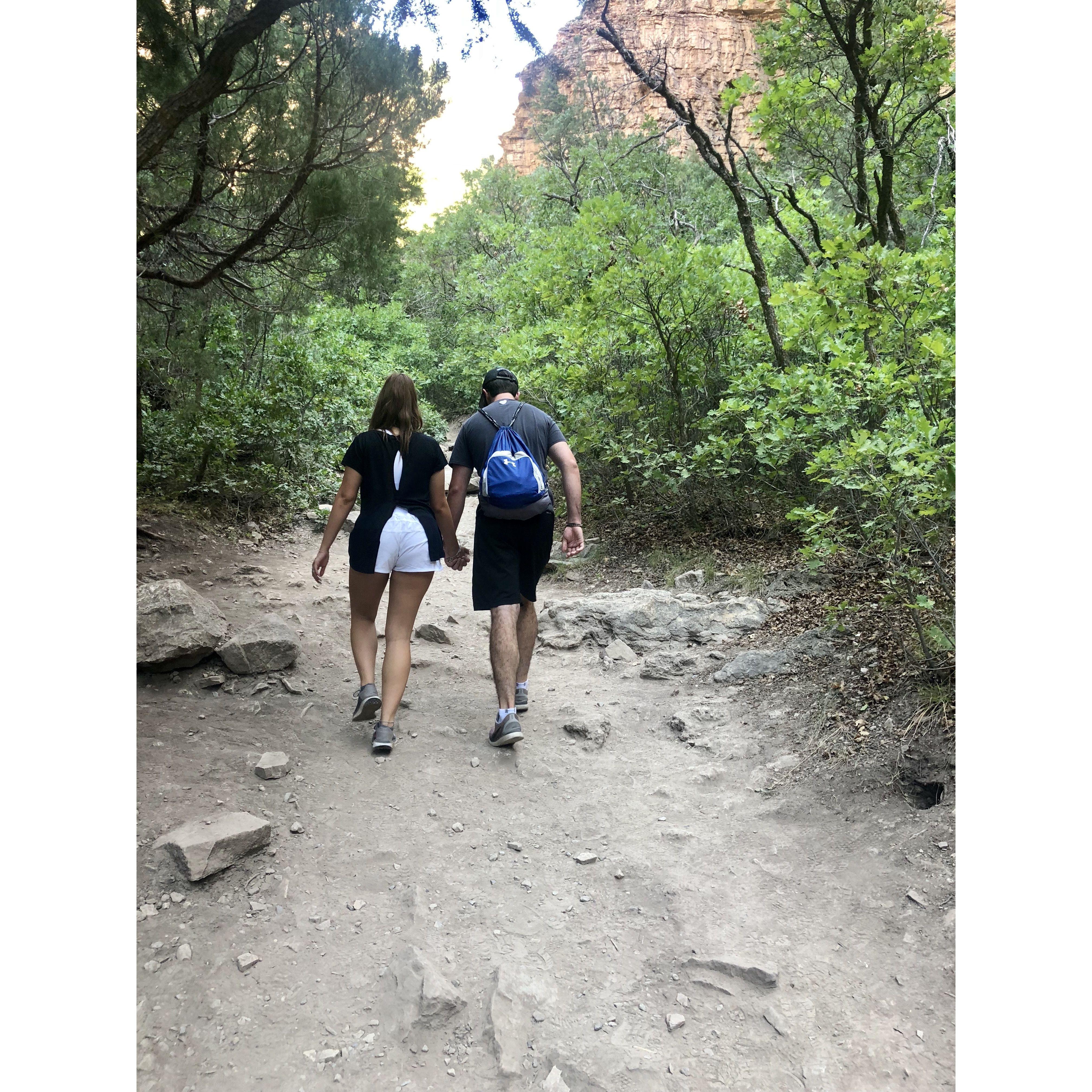 First hike together at Hanging Lake.