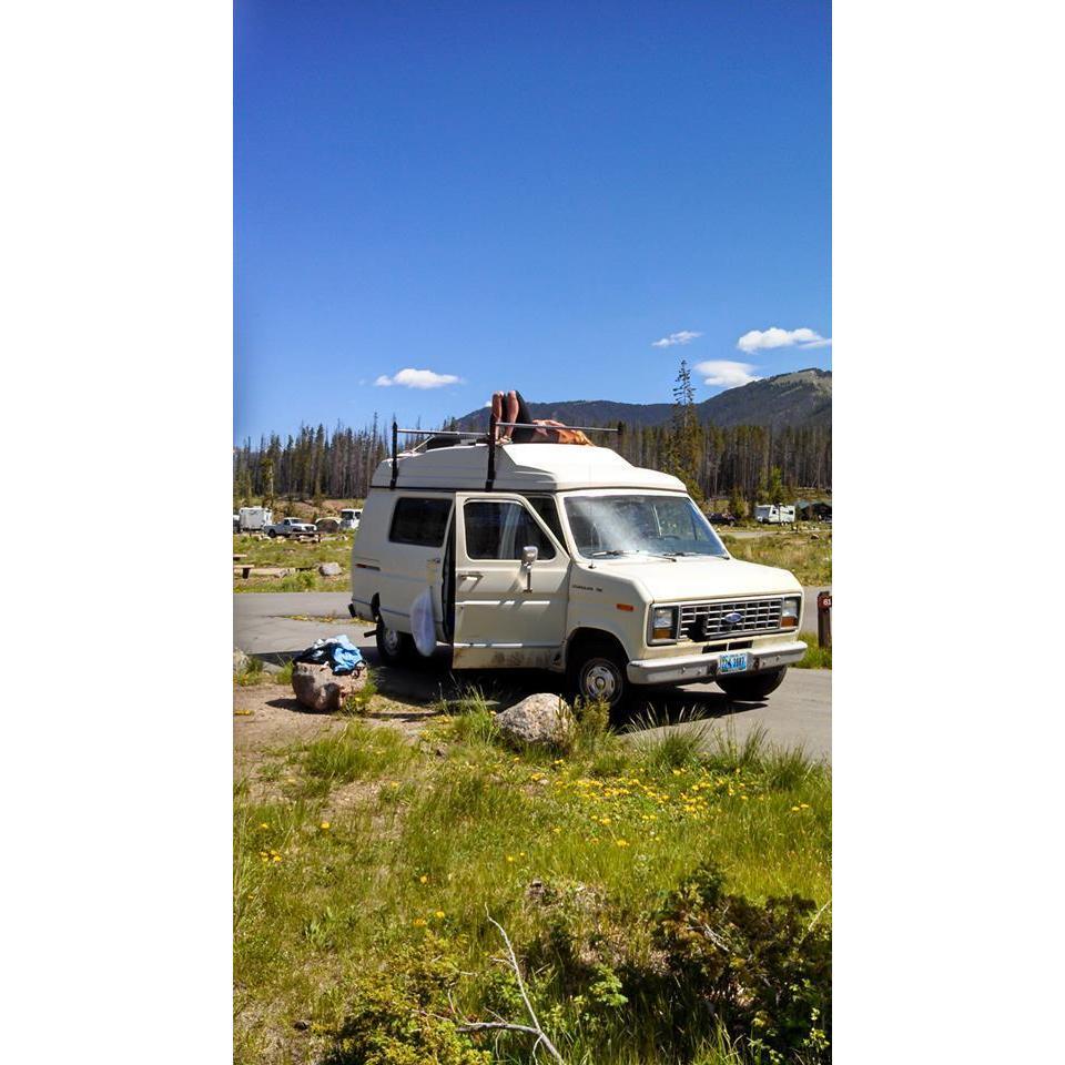 This is our beloved Valerie the Van pre-paint job