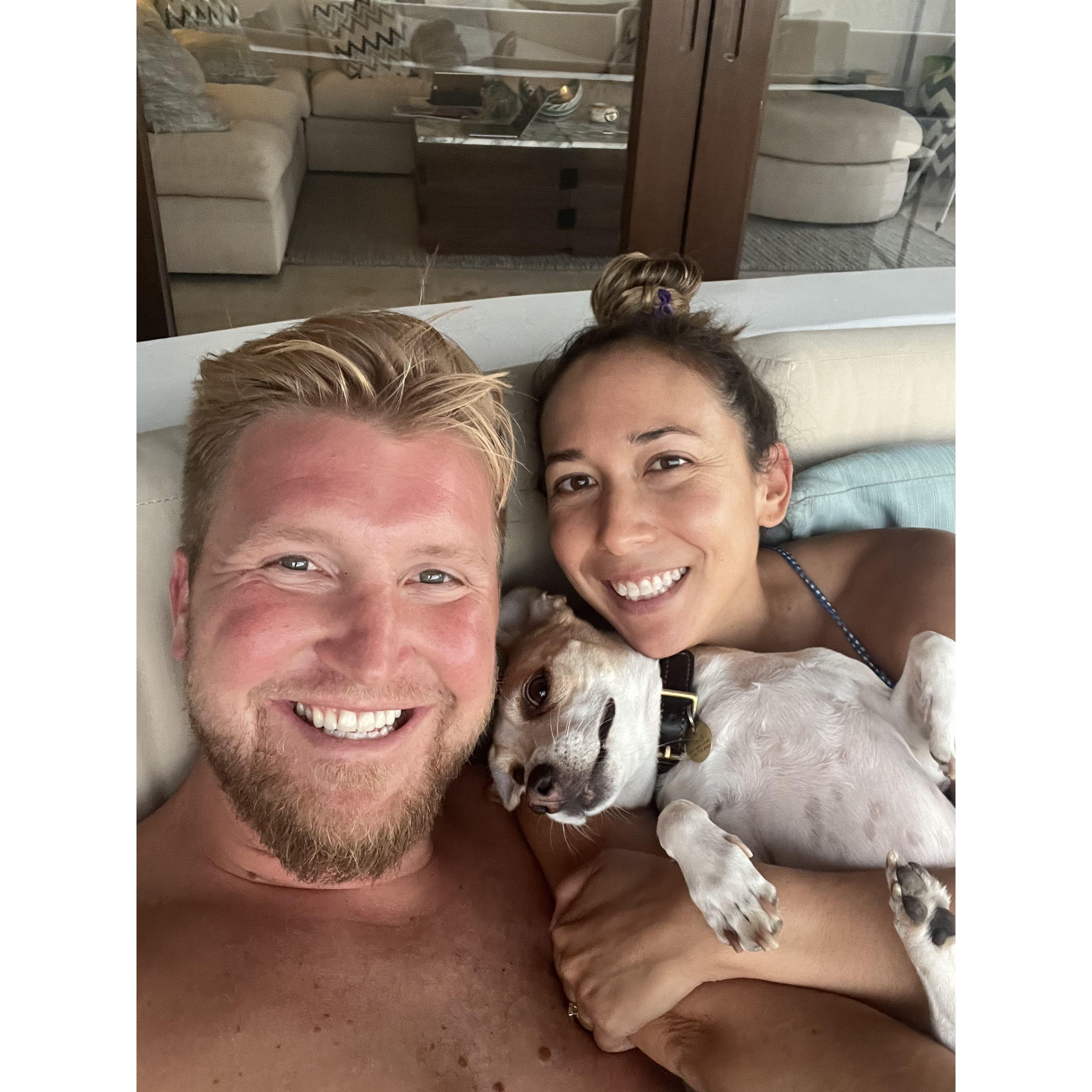 Family portrait on our final pre-wedding scouting trip to Cabo