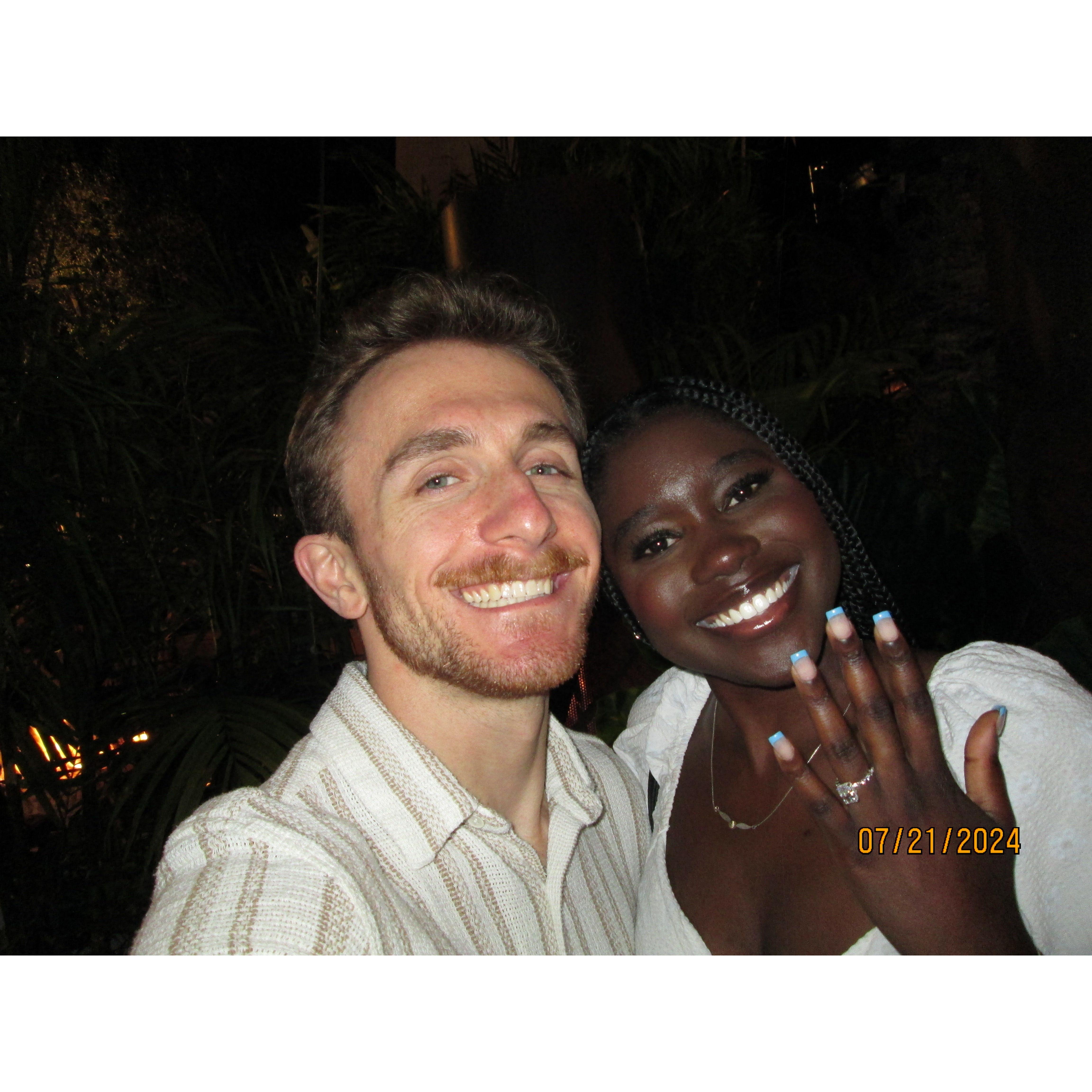 Danny asked me to marry him on July 21st, 2024 at Laguna Beach!