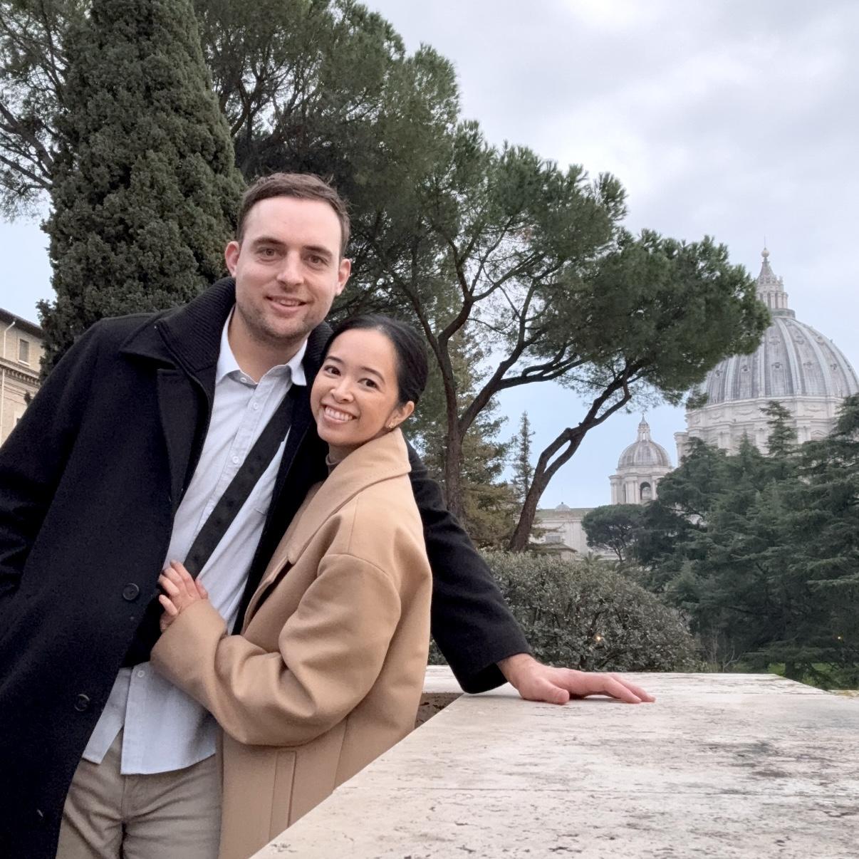 Us in Rome together - our first international city that we experienced together