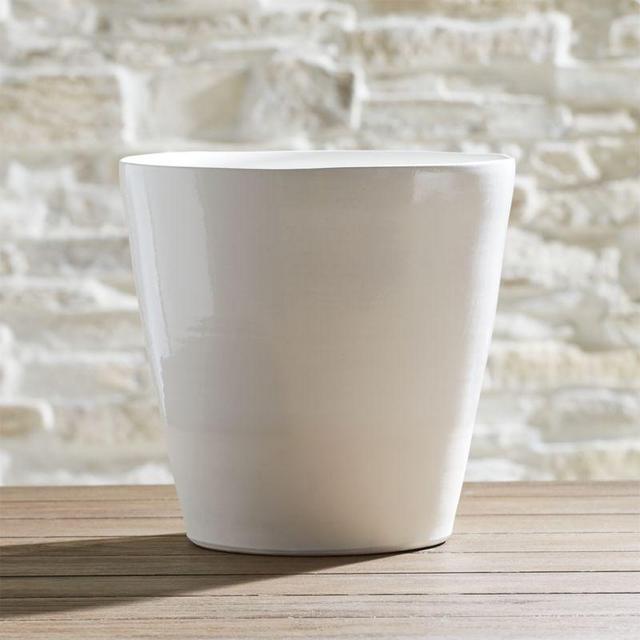 Dyp Large White Two-Tone Planter