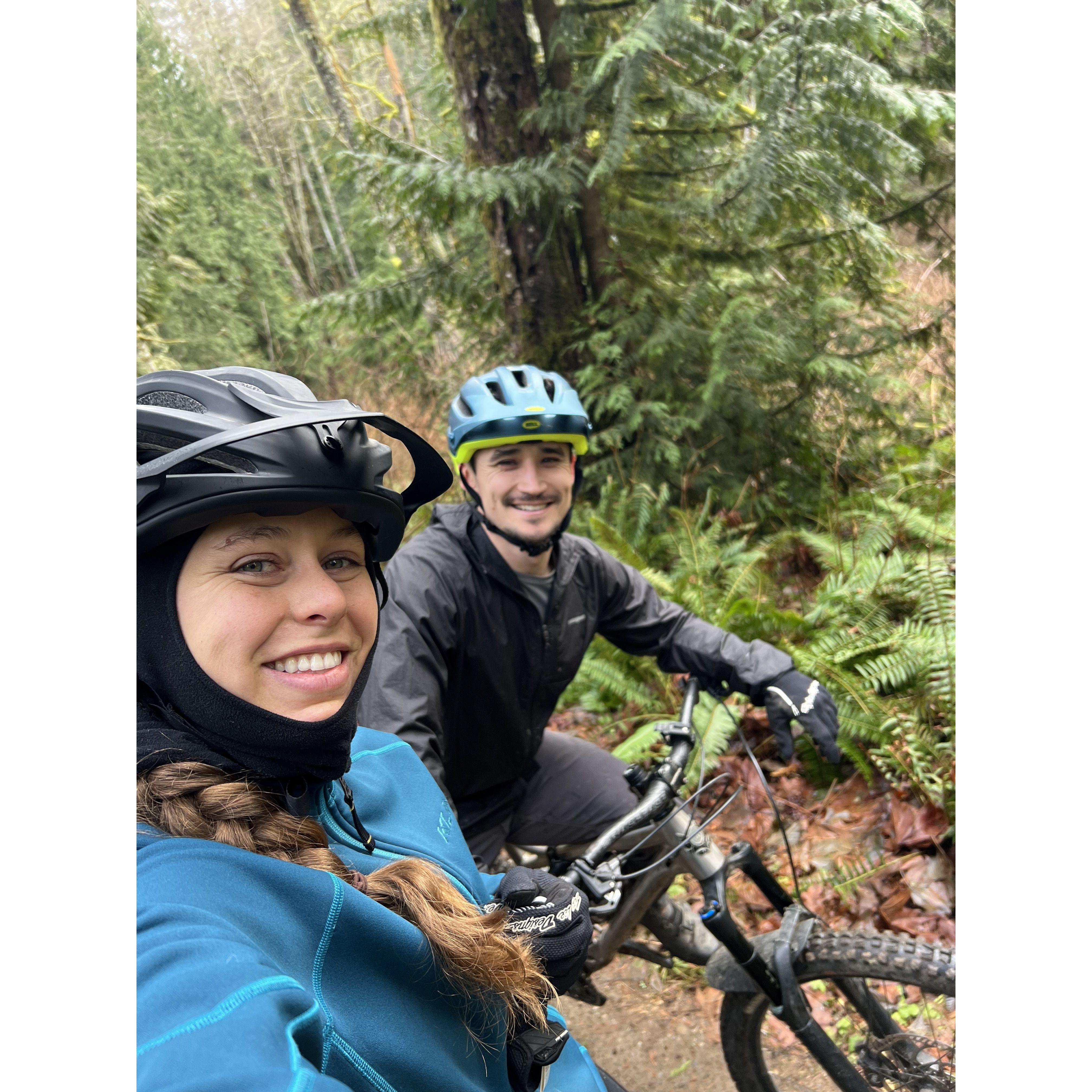 Sam learning to love Moutain biking!