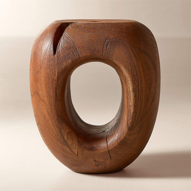 Koa Acacia Wood Side Table