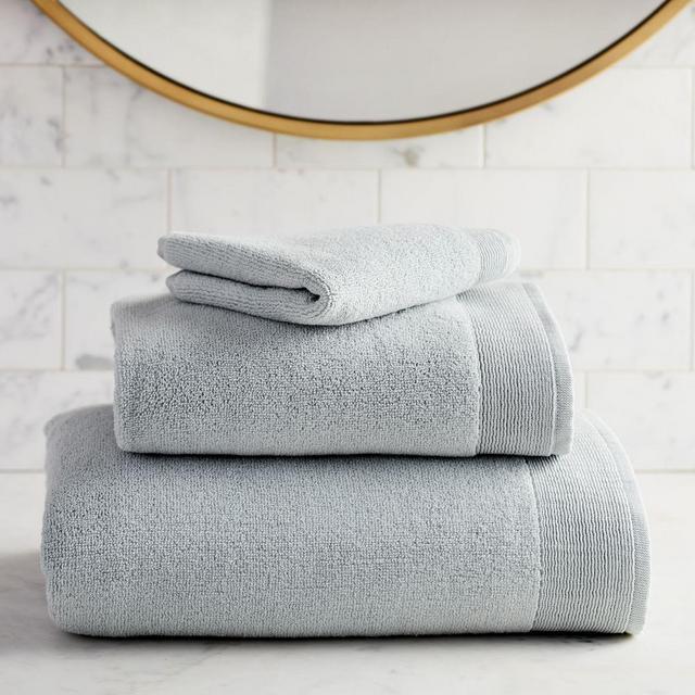 Organic Luxe 550GSM Fibrosoft Towel Freshwater Blue S3 Pack