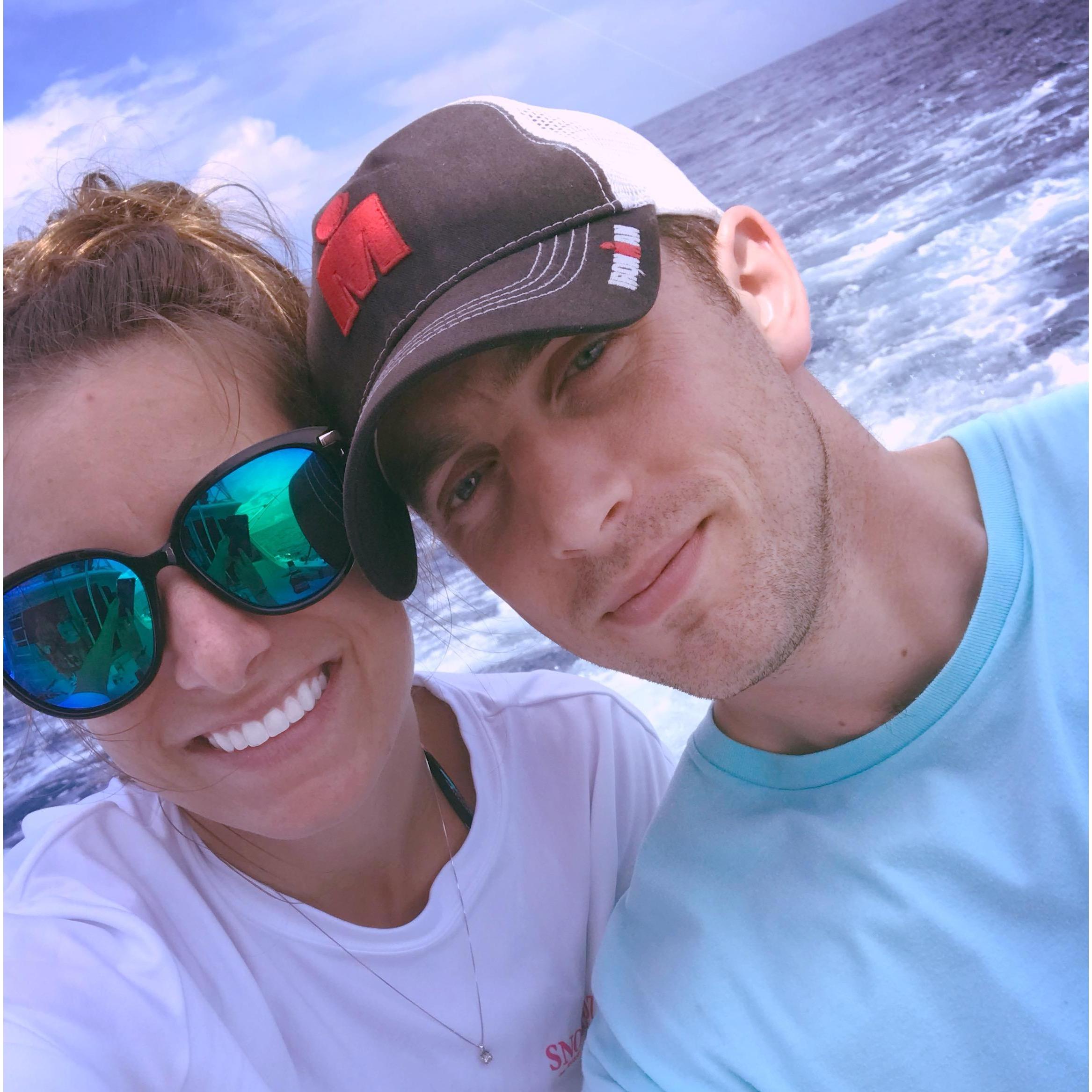 Keli Wagner Lady Angler fishing tournament, Atlantic Beach, June 2018.  Toby was the master baiter.