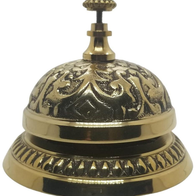 Solid Brass Victorian Style Service Desk Bell