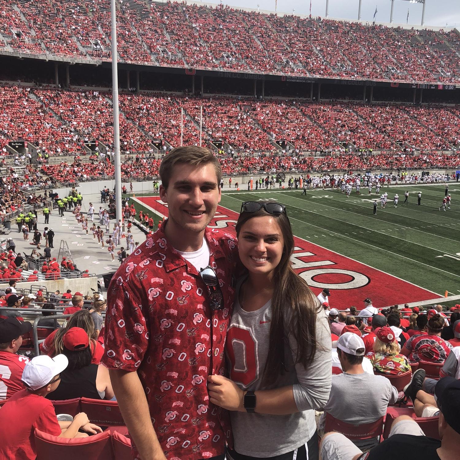 We went to our first OSU football game together. This is when Ashleigh began brainwashing Duncan into the Ohio State football ways