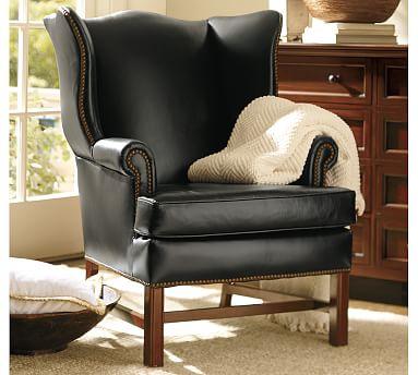 Thatcher Leather Wingback Chair