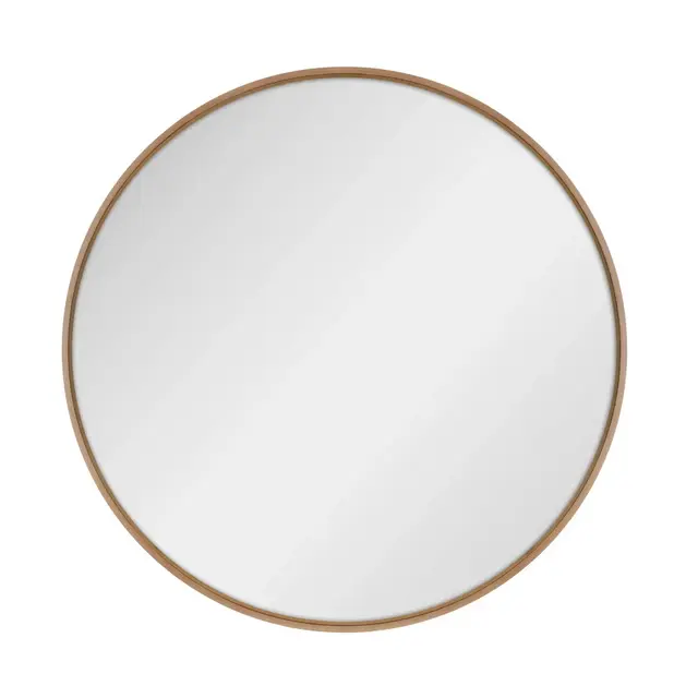Master & Co. 36" Round Woodgrain Mirror Walnut Brown