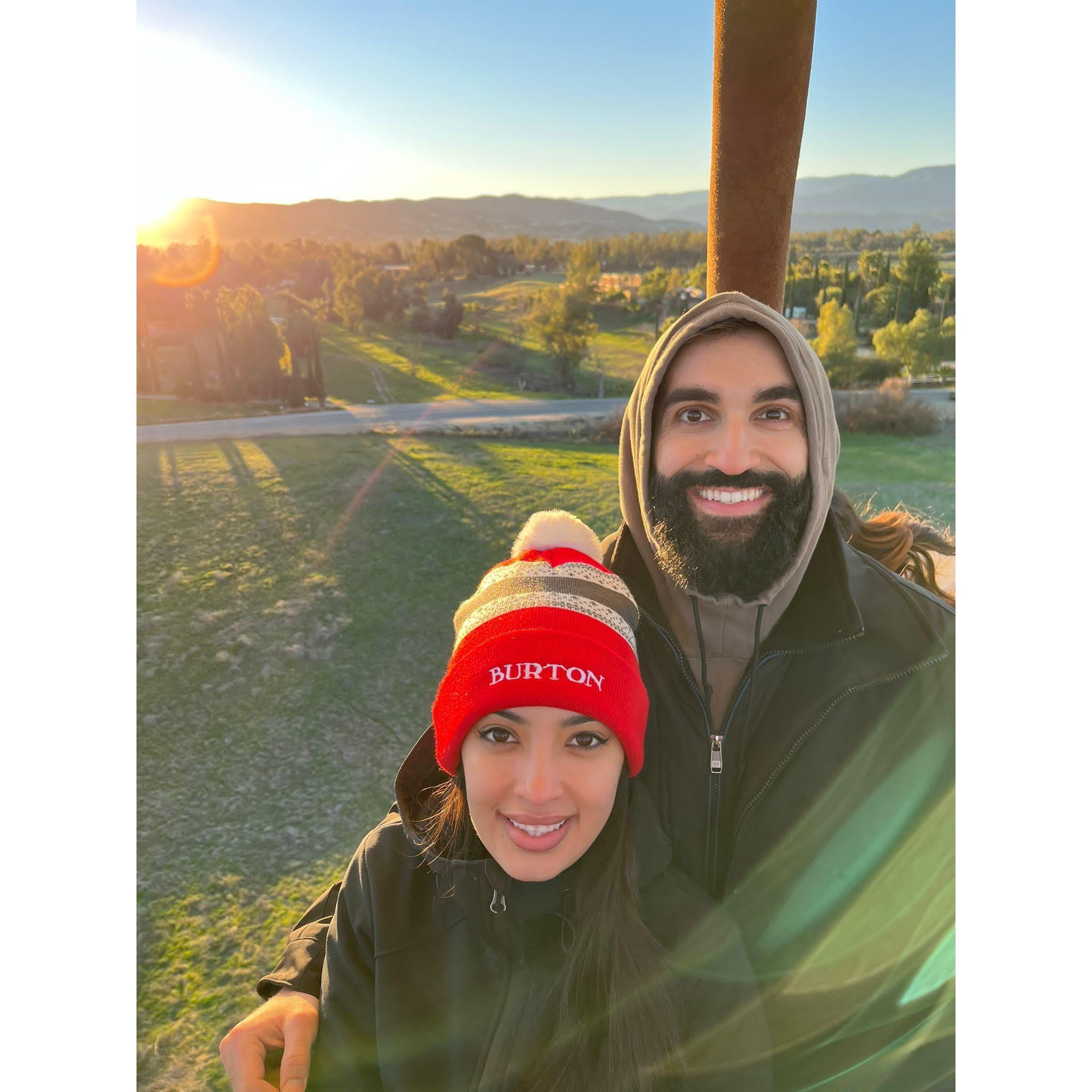 Hot air balloon ride in Temecula