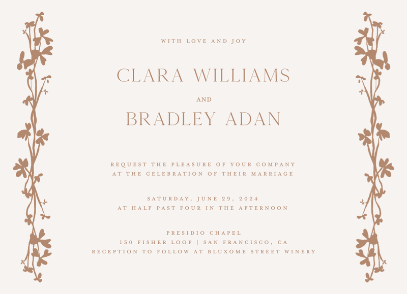Matienzo Landscape | Camel | Zola Wedding Invitations