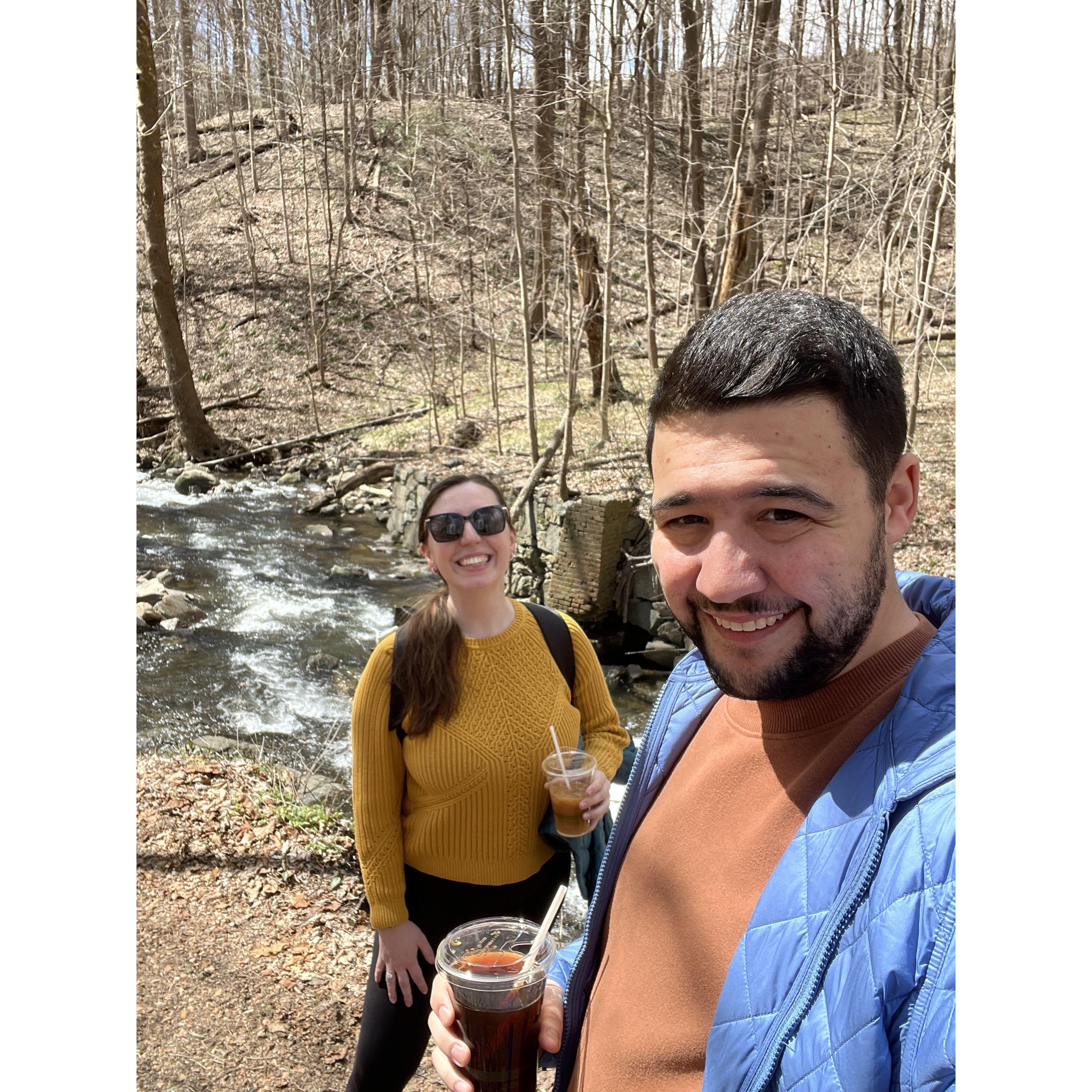 Hiking in Cold Spring, NY, April 2024