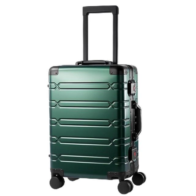 VentureVault All Aluminum Carry On Luggage 22x14x9 Airline Approved，Zipperless Luggage Premium Aluminum Suitcase Luggage, Hard Shell Carry On Luggage with Spinner Wheels (dark green, 20inch)