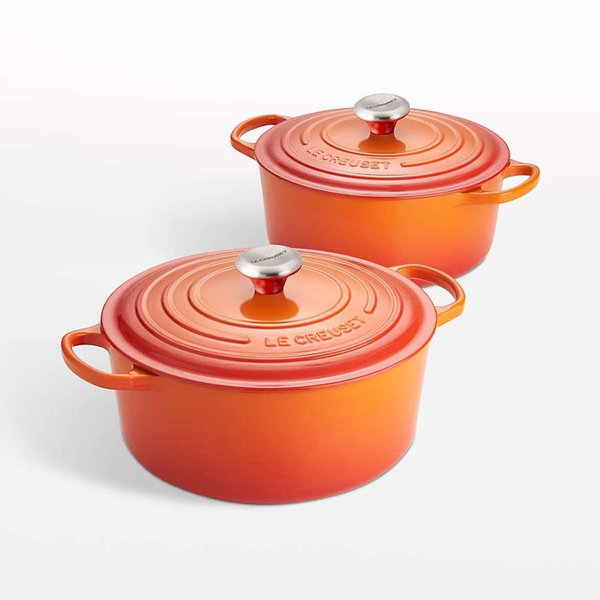 Signature Round Dutch Oven In Color Flame