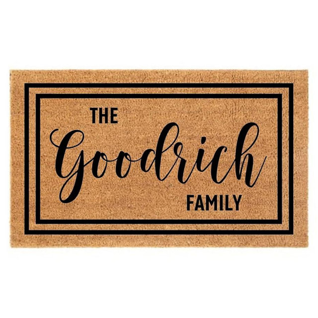 Family Name Personalized Welcome Doormat - Custom Text Unique Doormat Home Decoration Ideas Monogram Rug