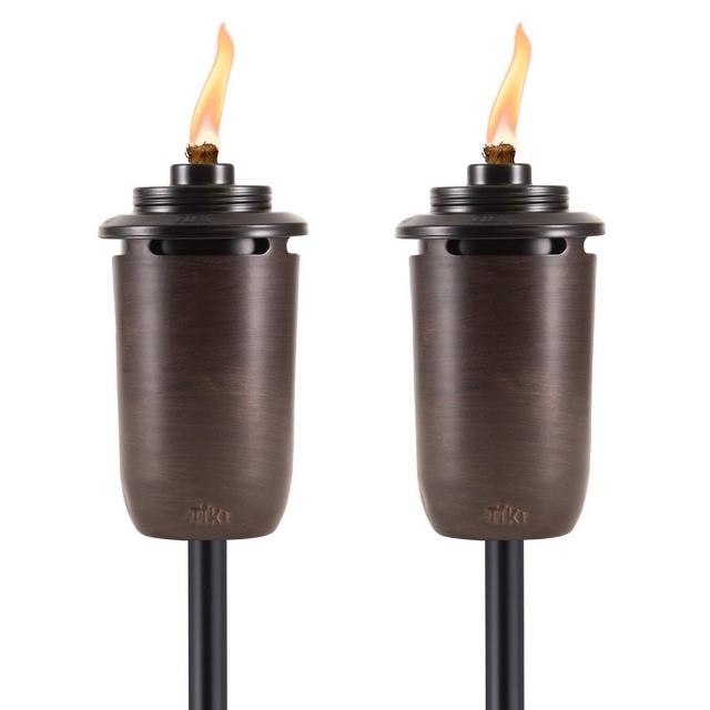 TIKI 65" 2pk Honey Ombre Metal Outdoor Torch Bronze