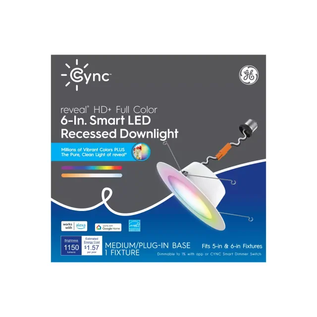 GE CYNC Smart LED Wafer Downlight Full Color