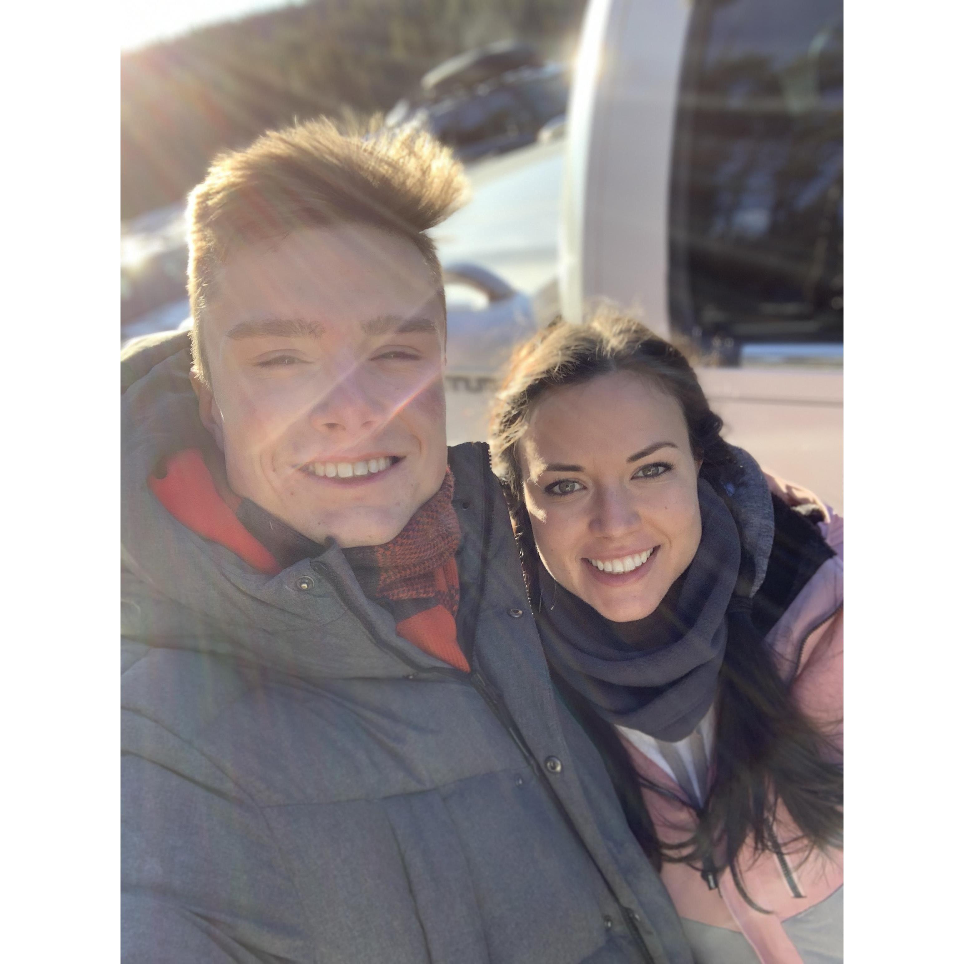 Valentines snowboarding date