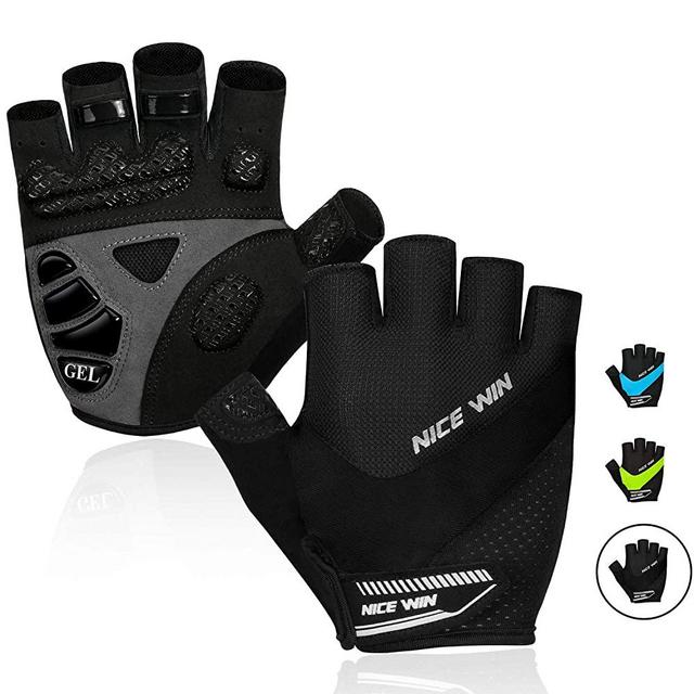 NICEWIN 6mm SBR Padded Motorcycle Mountain Biking Gloves for Men Women Youth, MTB Glove with Shock-Absorbing Pad, Breathable Mesh for Outdoor Sports Road Cycling