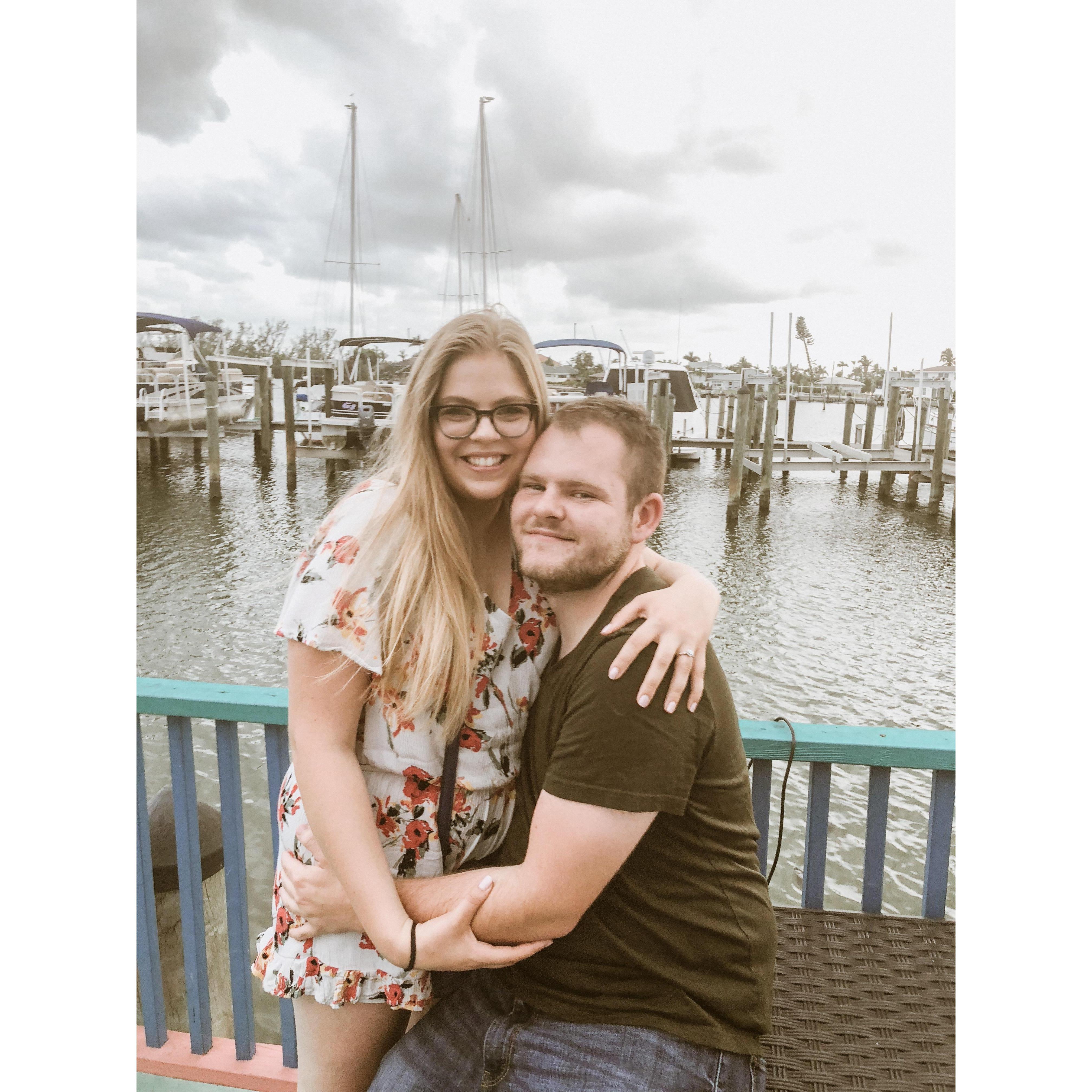 Newly engaged and last night in Florida! July 2018