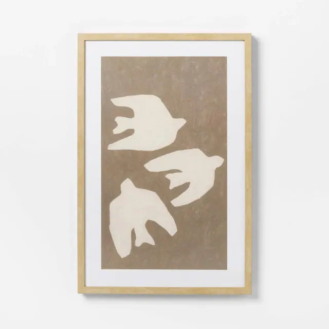 20"x30" Bird Light Wood Framed Art - Threshold™ designed with Studio McGee