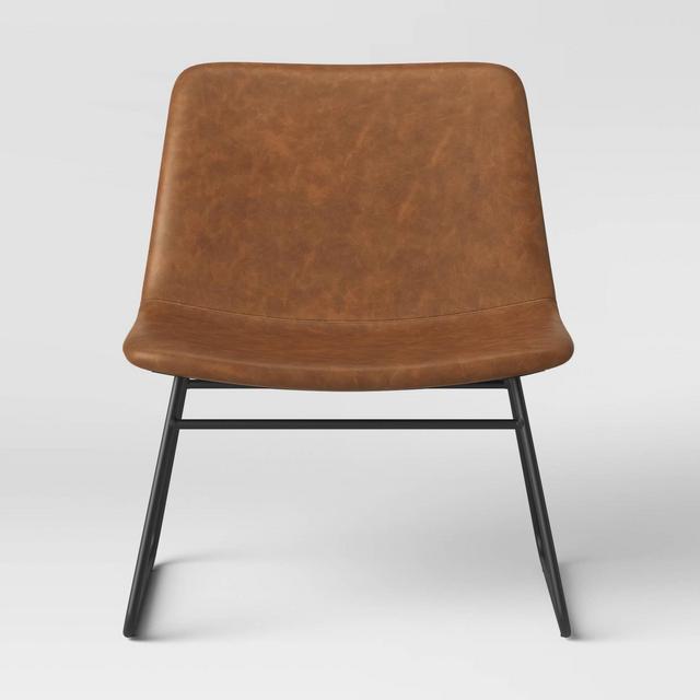 Bowden Accent Chair Caramel Faux Leather - Project 62™