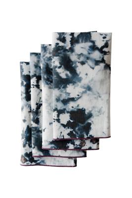 Goldie Home Linen Marble Print Napkins, Set of 4