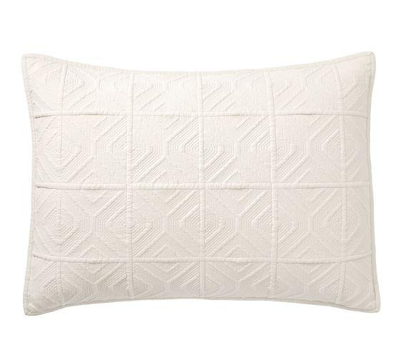 Diamond Stonewashed Sham, Standard, Natural