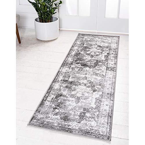 Unique Loom 3134090 Sofia Collection Traditional Vintage Beige Area Rug, 2' 0 x 6' 7 Runner, Gray