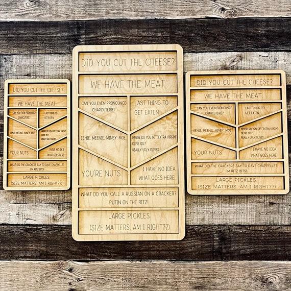 Funny Charcuterie Board for Food Lover, Personalized Cheese Board Gift, Unique Engraved Charcuterie Board for Hostess Wedding Housewarming