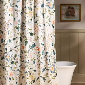 The Printed Cotton Slub Shower Curtain Collection - Hattie Floral