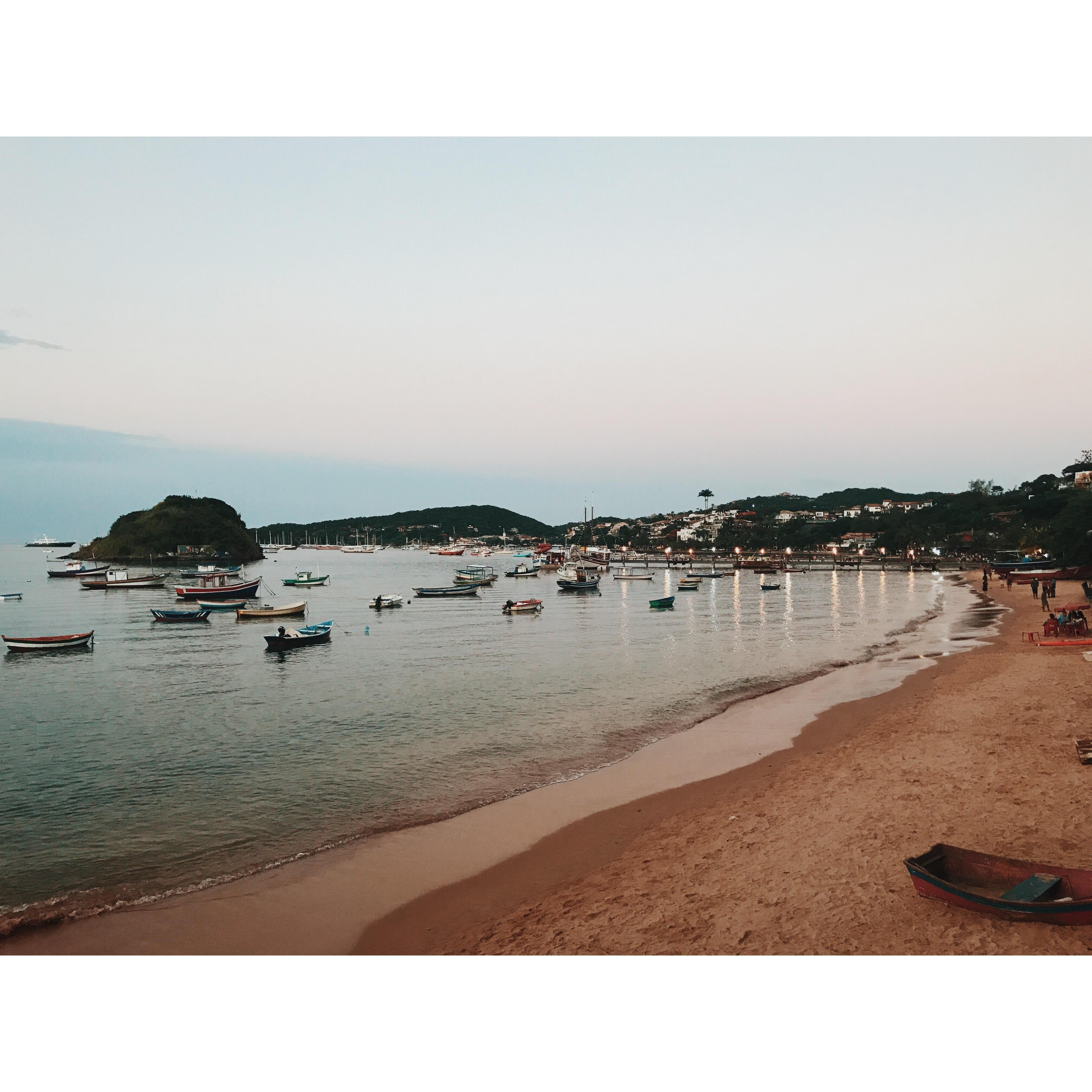 Sunset at Rua das Pedras beach.