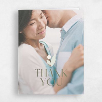 Khaki Green Wedding Thank You - Rafina Photo