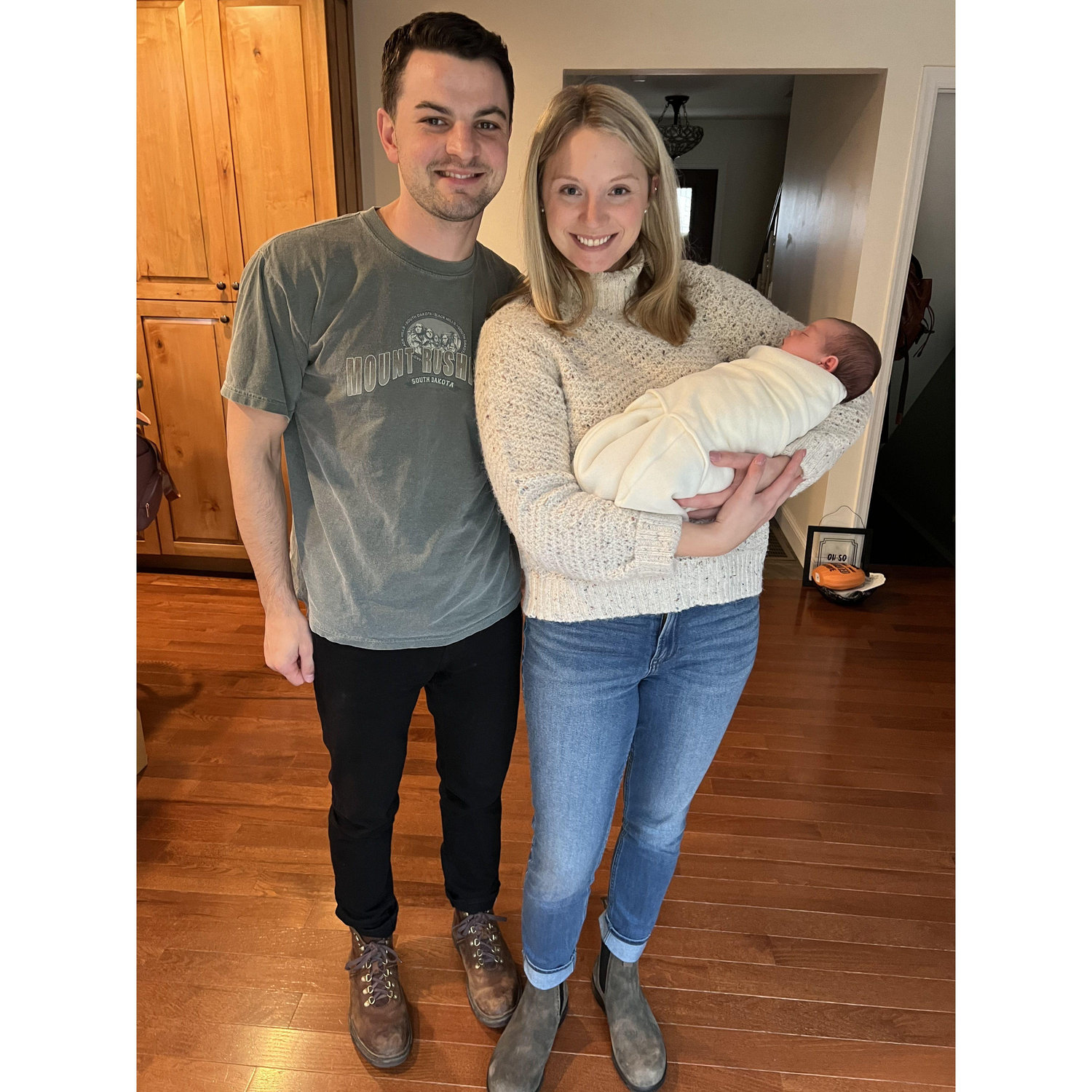 Auntie Adri and Uncle Jare...1st time we met our niece, Odette! :)