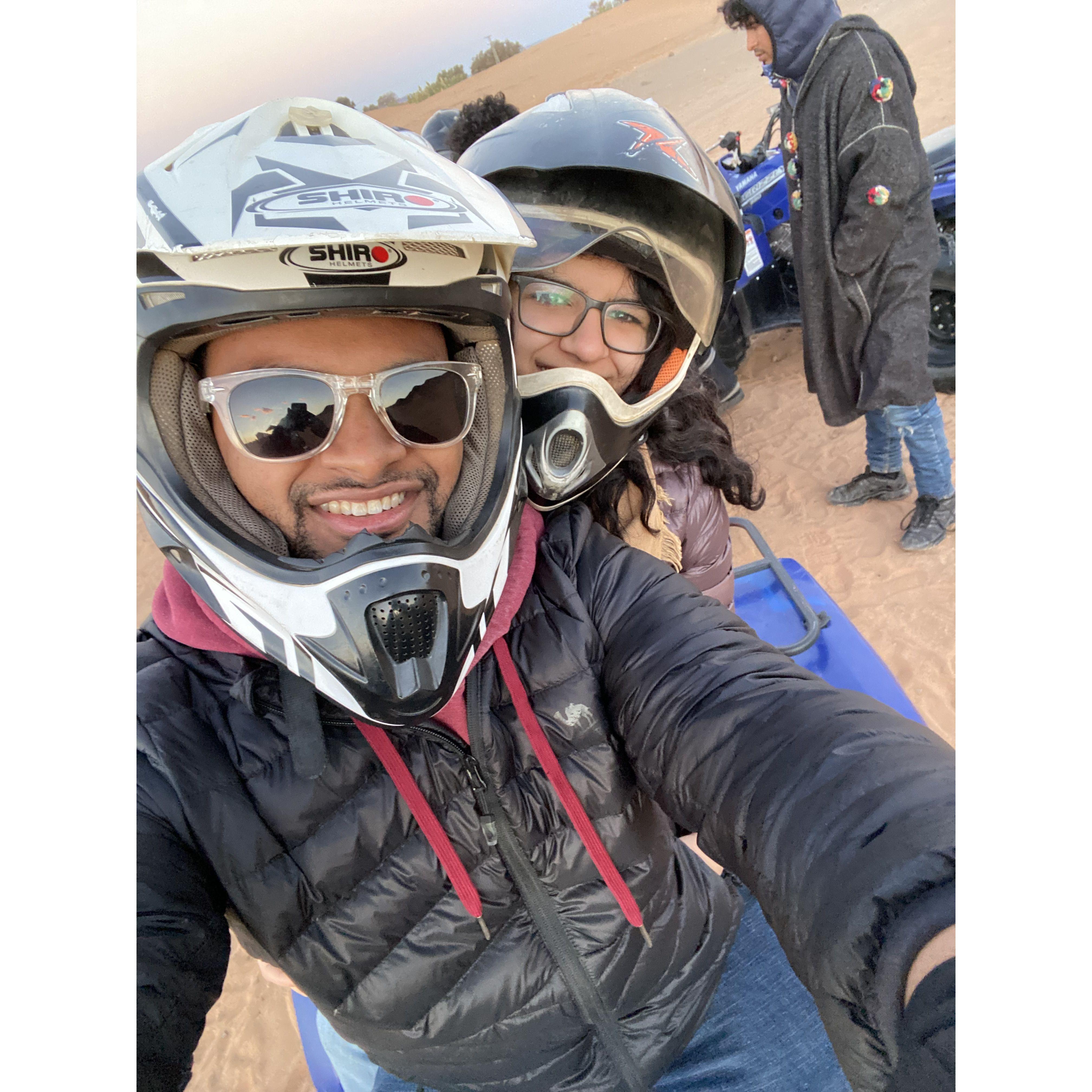 Riding quads in the Sahara