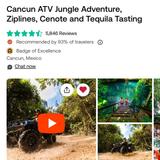 Cancun ATV Jungle Adventure, Ziplines, Cenote and Tequila Tasting