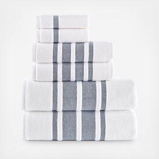 Contrast Border 6-Piece Towel Set