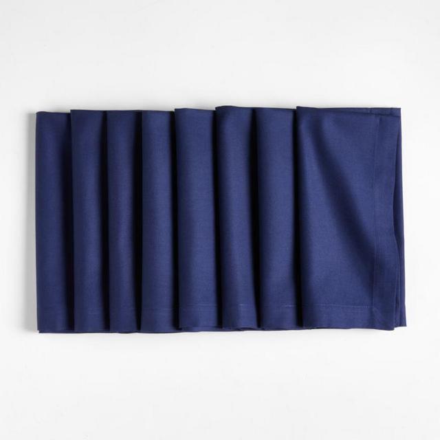 Aspen Deep Indigo Cotton Napkins, Set of 8