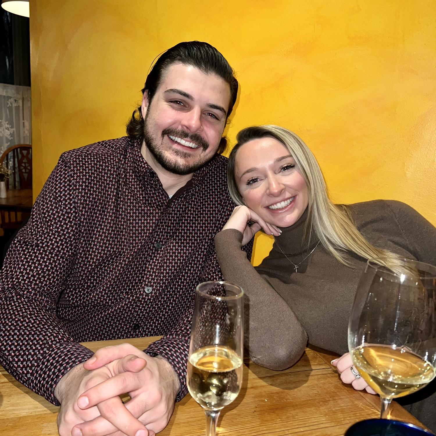 Winter 2022 - Celebrating Nikki’s birthday at Birchrunville Cafe. A top of the line French restaurant with a chef who prepares game dishes (Anthony’s favorite) in the little town of Chester Springs.