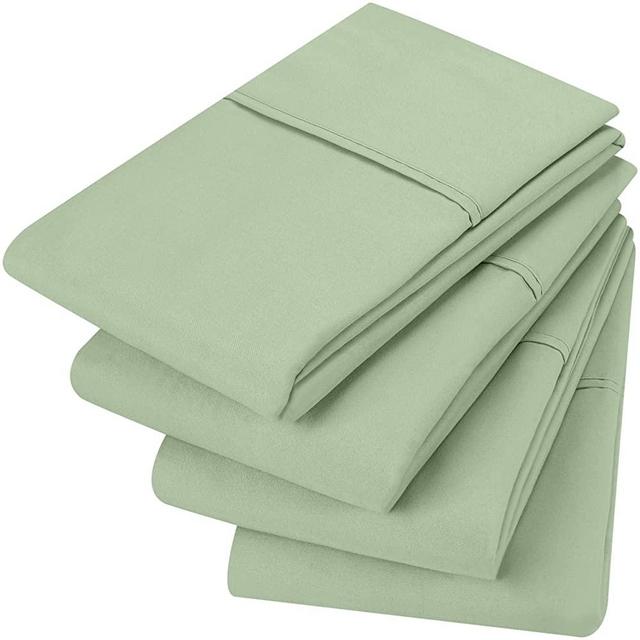 Utopia Bedding Queen Pillowcases - 4 Pack - Envelope Closure - Soft Brushed Microfiber Fabric - Shrinkage and Fade Resistant Pillow Covers Standard Size 20 X 30 Inches (Queen, Sage)