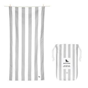 Dock & Bay Beach Towel - Quick Dry, Sand Free (Large, Goa Grey)